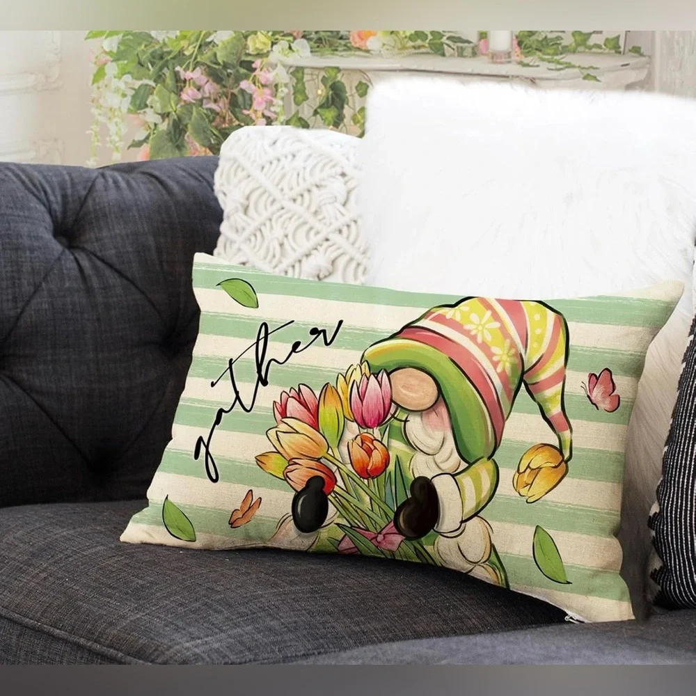 Gnome Gather Pillow Cover